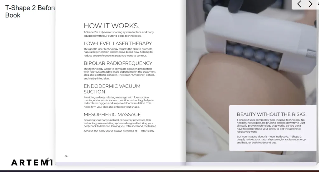 Instructional guide explaining a therapeutic treatment process.